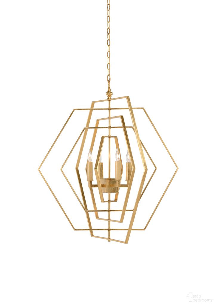 The appearance of Hexagon Chandelier In Gold designed by Chelsea House in the modern / contemporary interior design. This gold piece of furniture  was selected by 1StopBedrooms from Lisa Kahn Collection to add a touch of cosiness and style into your home. Sku: 68746. Material: Iron.