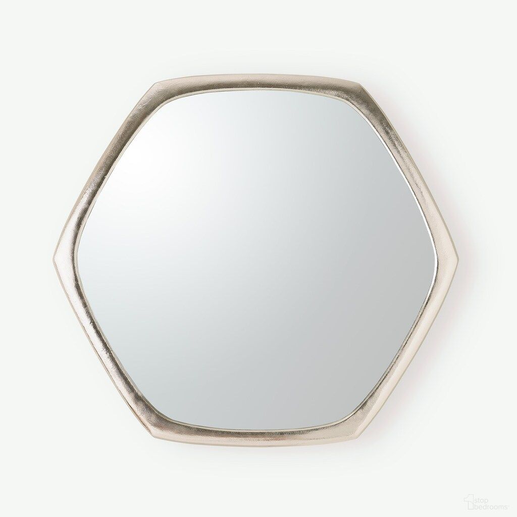 The appearance of Hexagon Mirror In Nickel designed by Global Views in the modern / contemporary interior design. This nickel piece of furniture  was selected by 1StopBedrooms from Hexagon Collection to add a touch of cosiness and style into your home. Sku: 791721. Material: Aluminum.