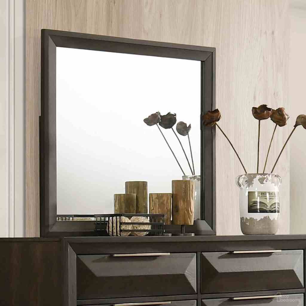 The appearance of Hexham Mirror In Espresso designed by Furniture of America in the transitional interior design. This espresso piece of furniture was selected by 1StopBedrooms from Hexham Collection to add a touch of cosiness and style into your home. Sku: FM7232BR-M. Material: Solid Wood.