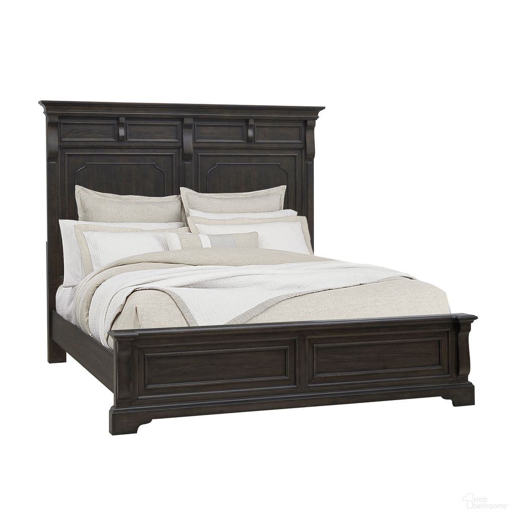 Hickory Creek California King Panel Bed In Brown Velvet