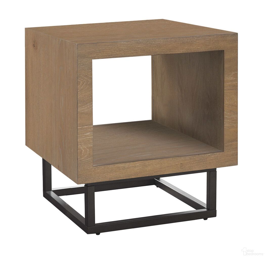 The appearance of Hidden Treasures End Table designed by Hammary in the modern / contemporary interior design. This taupe piece of furniture was selected by 1StopBedrooms from Hidden Treasures Collection to add a touch of cosiness and style into your home. Sku: 090-1156. Material: Wood.