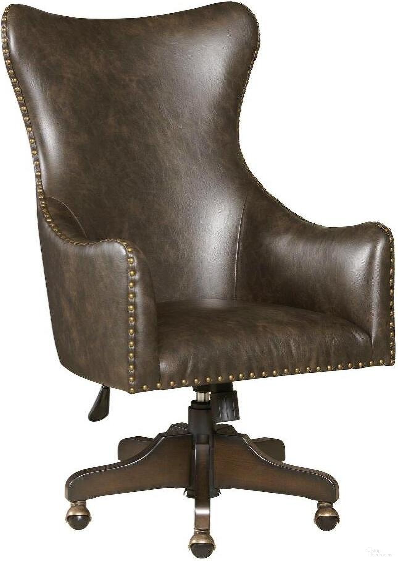 The appearance of Hidden Treasures Madeline Desk Chair designed by Hammary in the transitional interior design. This brown piece of furniture  was selected by 1StopBedrooms from Hidden Treasures Collection to add a touch of cosiness and style into your home. Sku: 090-1099. Material: Wood.