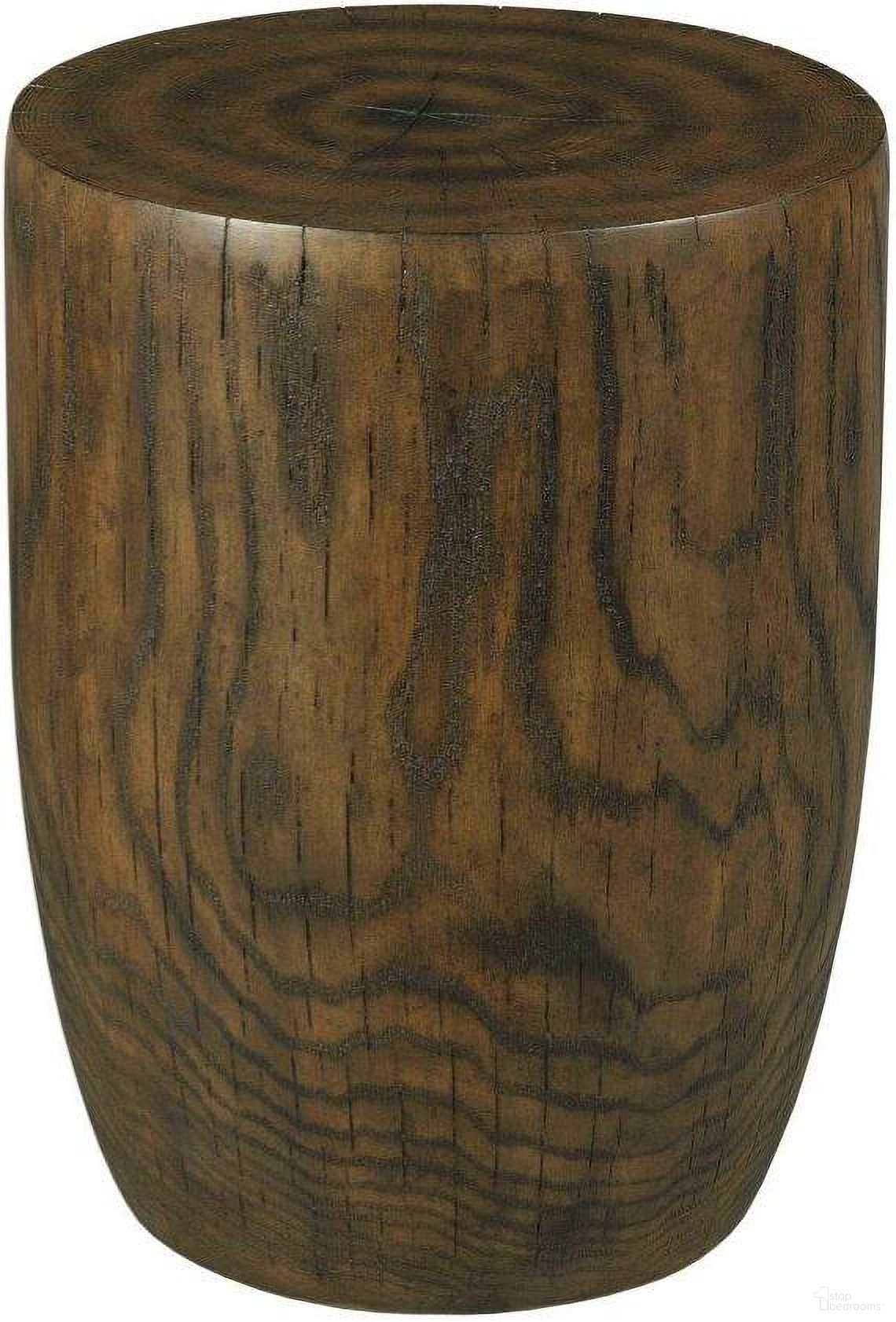 The appearance of Hidden Treasures Oak Grain Drum End Table designed by Hammary in the transitional interior design. This dark stain piece of furniture was selected by 1StopBedrooms from Hidden Treasures Collection to add a touch of cosiness and style into your home. Sku: 090-1051. Material: Resin.