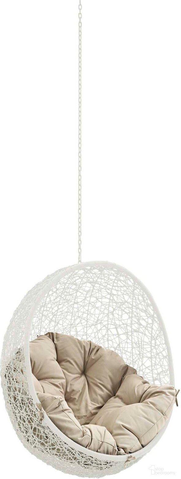 The appearance of Hide White Beige Outdoor Patio Swing Chair Without Stand designed by Modway in the modern / contemporary interior design. This white beige piece of furniture was selected by 1StopBedrooms from Hide Collection to add a touch of cosiness and style into your home. Sku: EEI-2654-WHI-BEI. Material: Polyester.