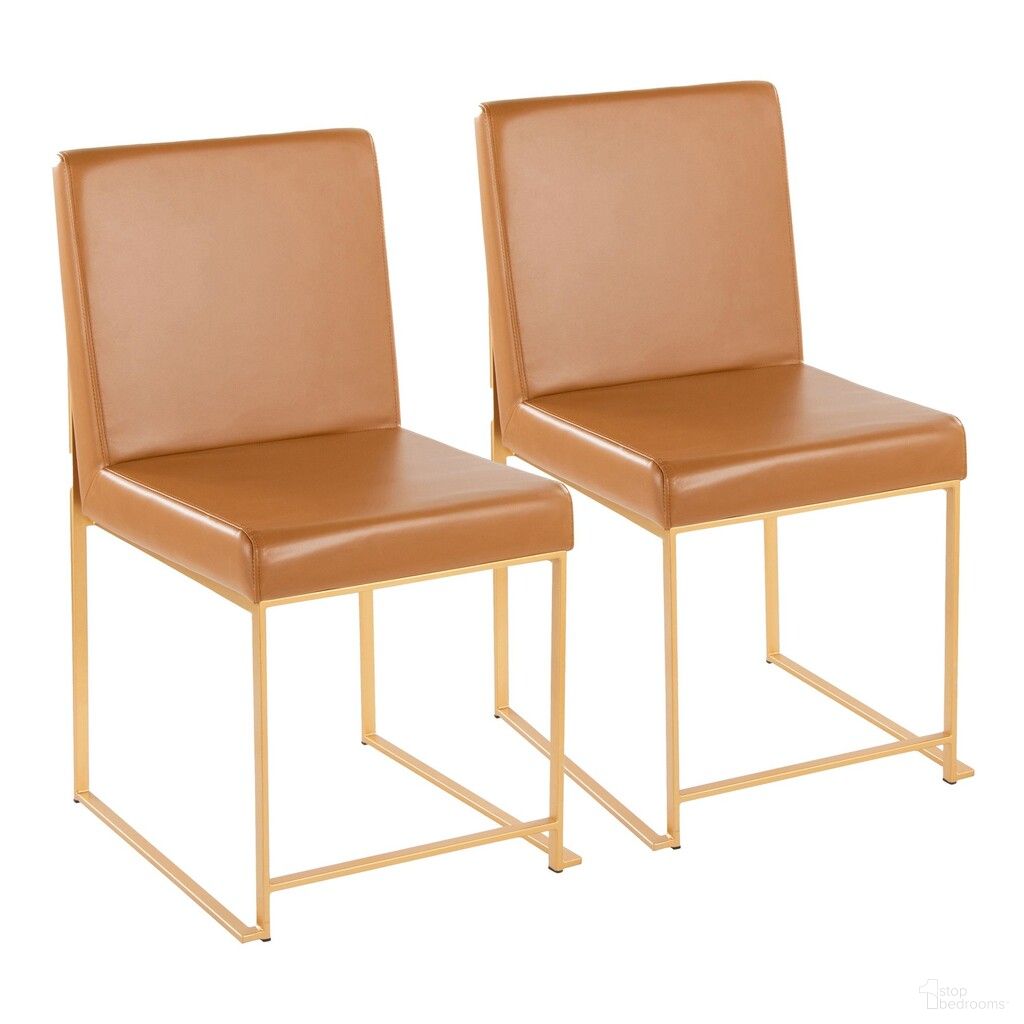 The appearance of High Back Fuji Dining Chair Set of 2 In Camel and Gold designed by Lumisource in the modern / contemporary interior design. This camel/gold piece of furniture was selected by 1StopBedrooms from Fuji Collection to add a touch of cosiness and style into your home. Sku: DC-HBFUJIPU AUCAM2. Material: Foam. Chair Type: Side Chair.