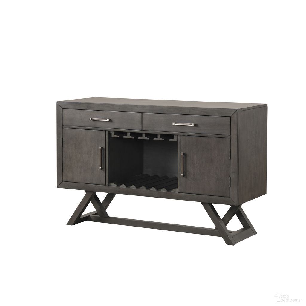 The appearance of High Line Server In Coffee designed by New Classic in the transitional interior design. This coffee piece of furniture  was selected by 1StopBedrooms from High Line Collection to add a touch of cosiness and style into your home. Sku: D4125-30. Material: Wood.