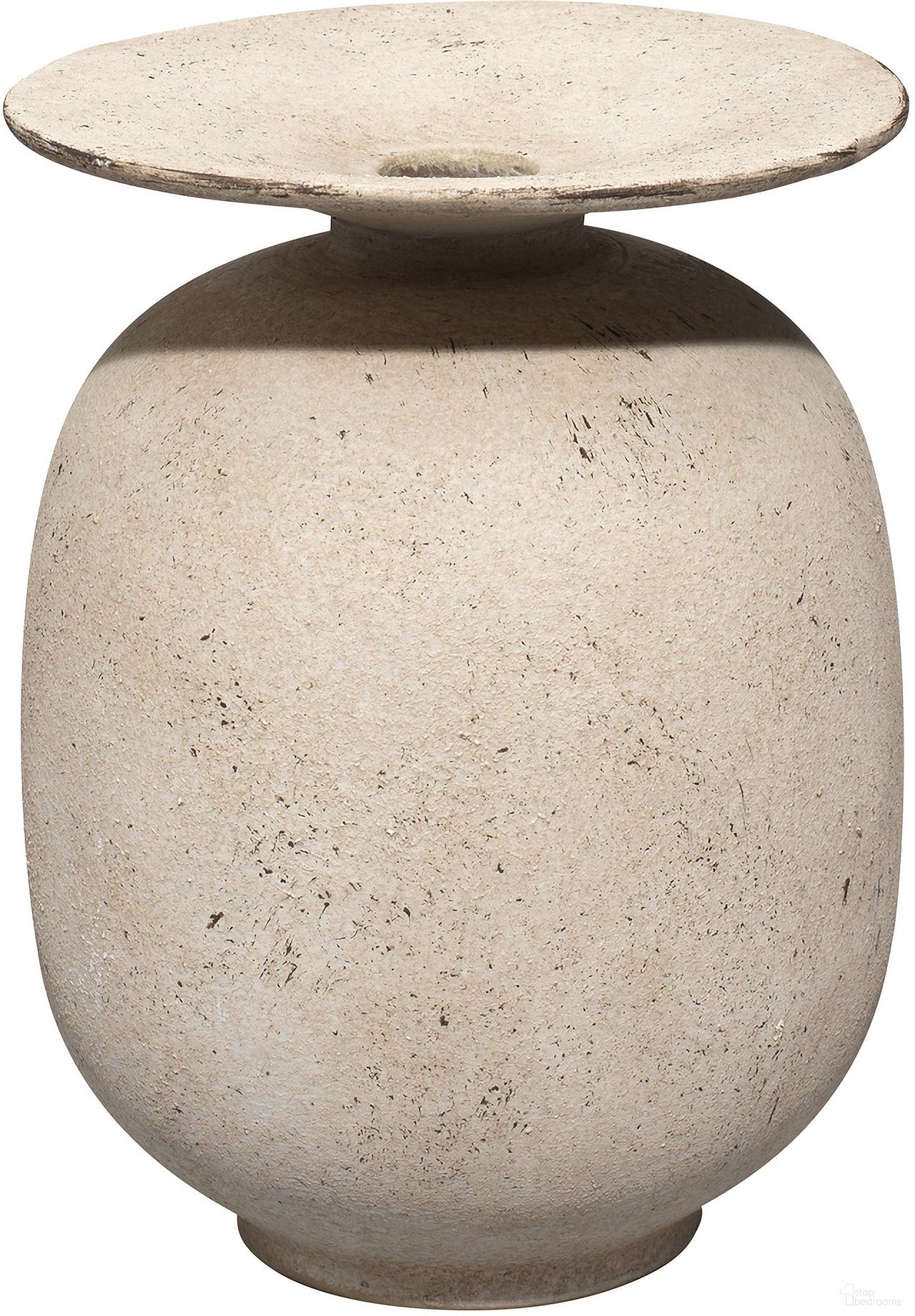 Highland Decorative Ceramic Vase In Cream