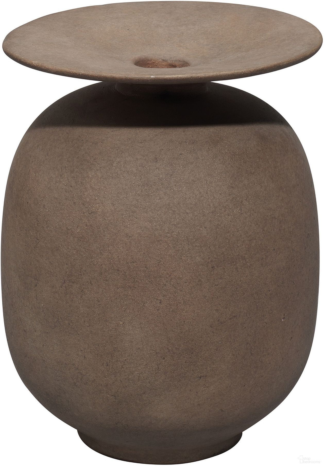 Highland Decorative Ceramic Vase In Brown
