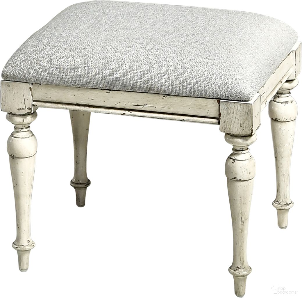 The appearance of Highland Park Rustic Ivory Vanity Bench designed by Steve Silver in the transitional interior design. This ivory piece of furniture  was selected by 1StopBedrooms from Highland Park Collection to add a touch of cosiness and style into your home. Sku: HP900VBW. Material: Wood.
