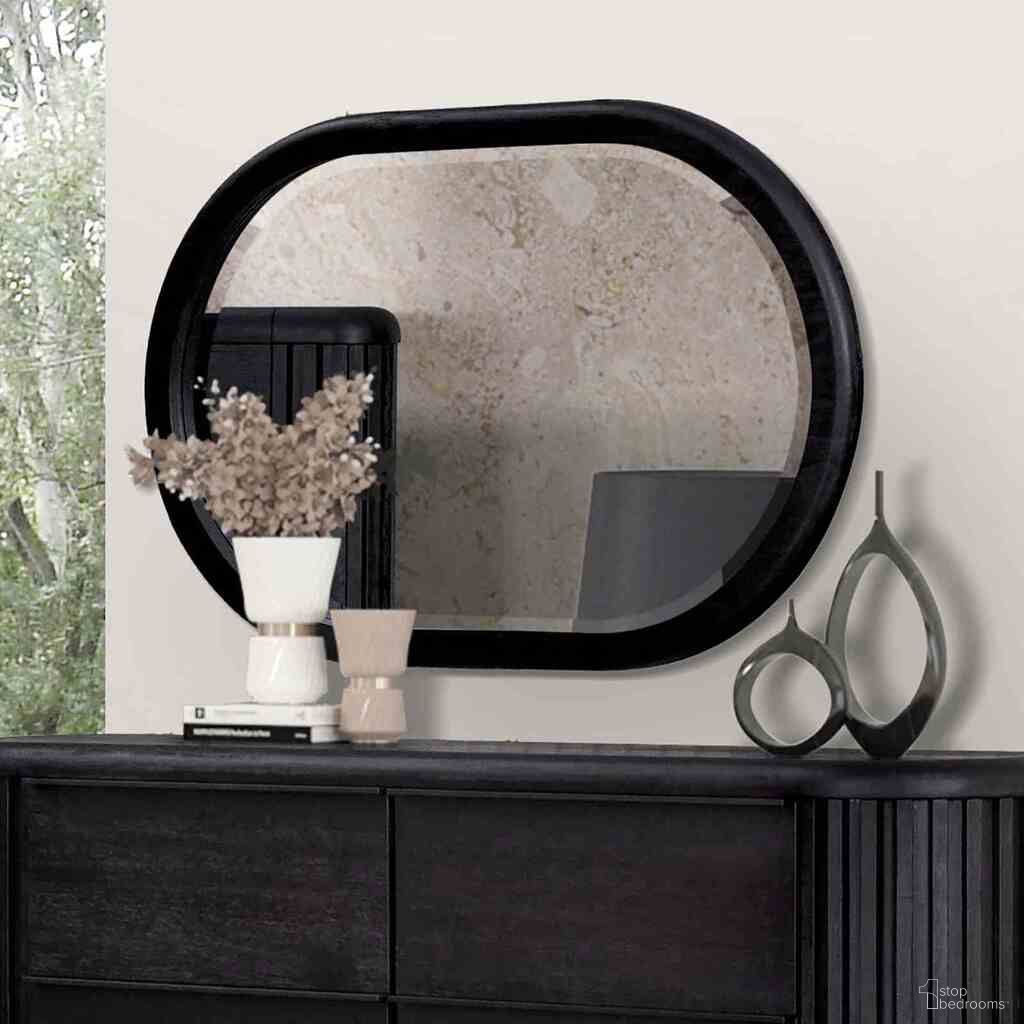 The appearance of Hildesheim Mirror In Black designed by Furniture of America in the modern / contemporary interior design. This black piece of furniture  was selected by 1StopBedrooms from Hildesheim Collection to add a touch of cosiness and style into your home. Sku: FM73000BK-M. Material: Acacia.