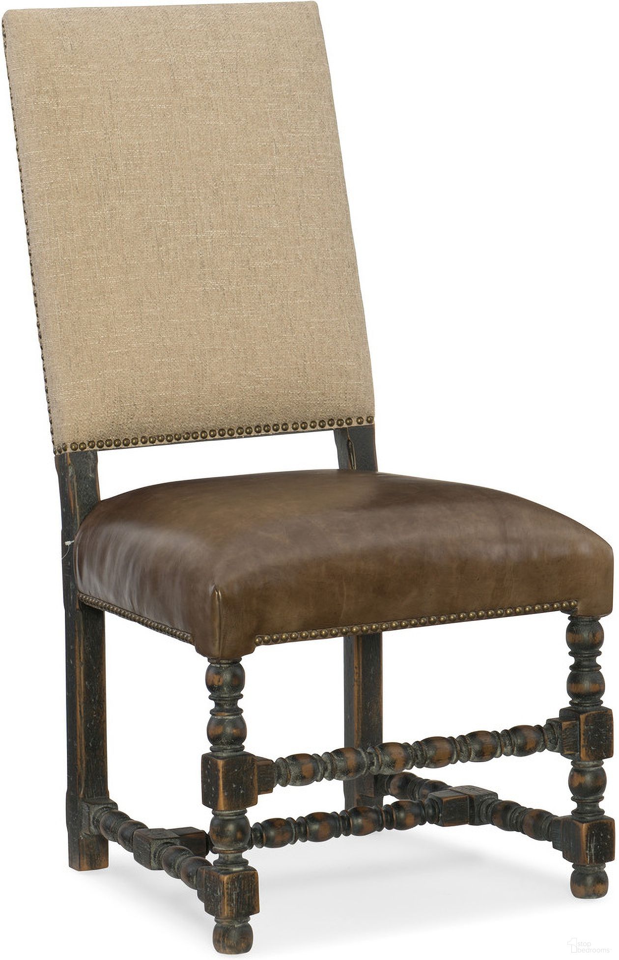The appearance of Hill Country Comfort Anthracite Beige Upholstered Side Chair Set of 2 designed by Hooker in the traditional interior design. This beige piece of furniture was selected by 1StopBedrooms from Hill Country Collection to add a touch of cosiness and style into your home. Sku: 5960-75410-BLK. Material: Fabric. Chair Type: Side Chair.