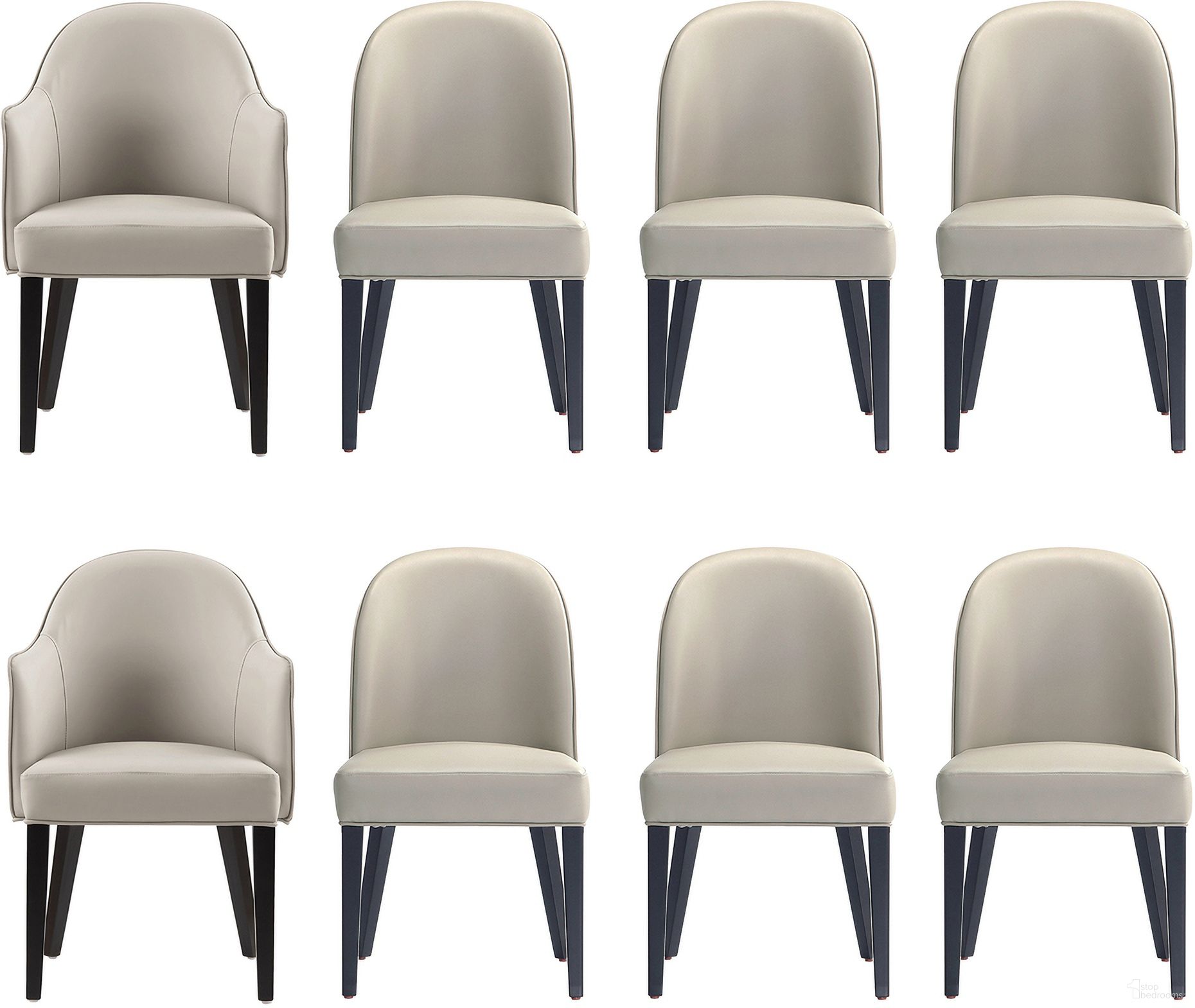 The appearance of Hillman 8-Piece Dining Chair and Arm Chair In Light Grey designed by Manhattan Comfort in the modern / contemporary interior design. This light grey piece of furniture was selected by 1StopBedrooms from Hillman Collection to add a touch of cosiness and style into your home. Sku: DC087-LG;DC087-LG;DC087-LG;DC087AR2-LG;DC087AR2-LG. Material: Beech. Chair Type: Side Chair.