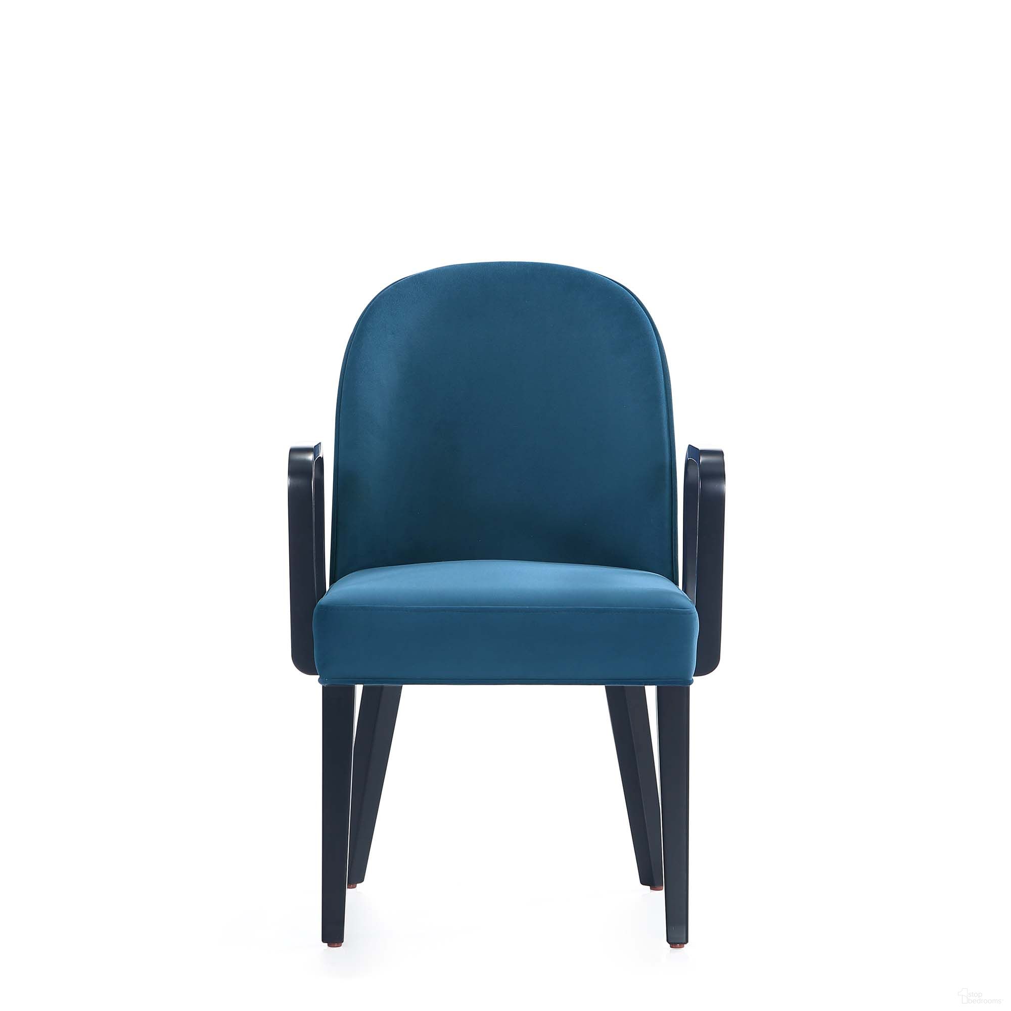The appearance of Hillman Dining Arm Chair In Blue designed by Manhattan Comfort in the modern / contemporary interior design. This blue piece of furniture  was selected by 1StopBedrooms from Hillman Collection to add a touch of cosiness and style into your home. Sku: DC087AR-BL. Material: Wood. Chair Type: Arm Chair.