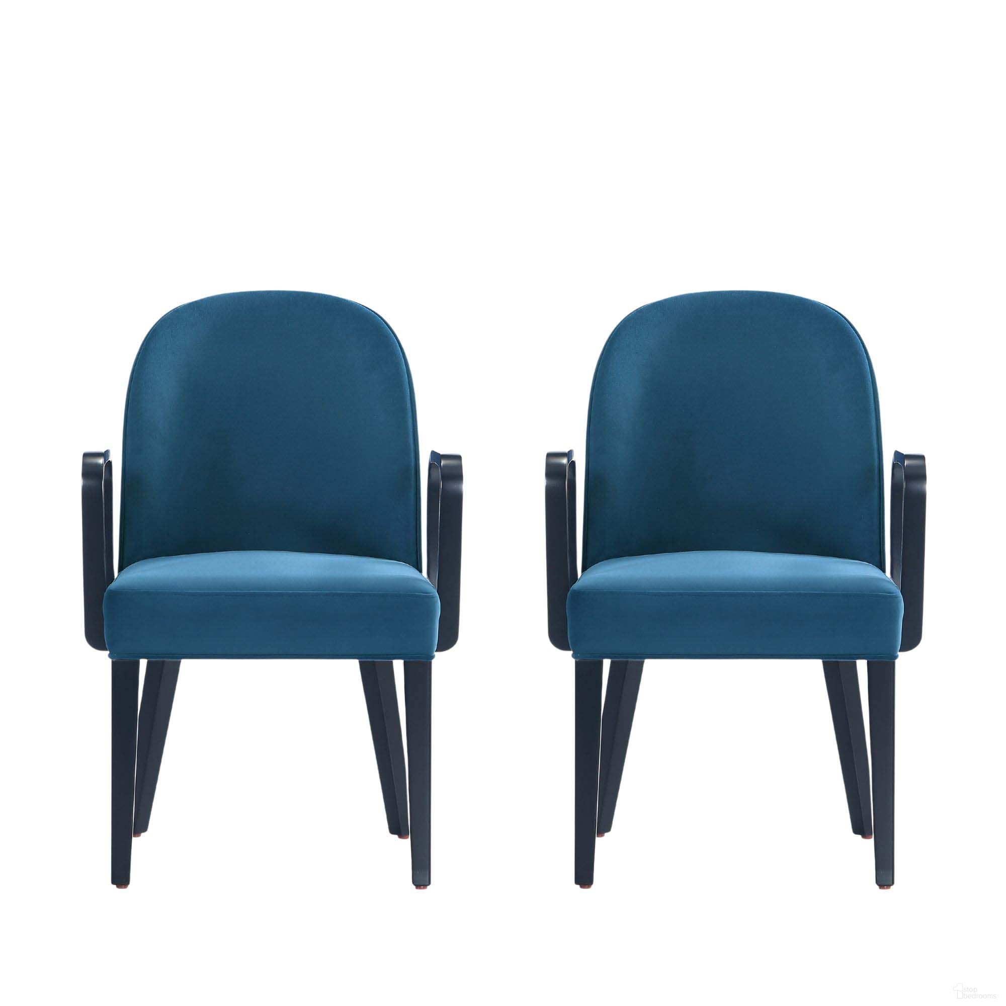 The appearance of Hillman Dining Arm Chair Set of 2 In Blue designed by Manhattan Comfort in the modern / contemporary interior design. This blue piece of furniture was selected by 1StopBedrooms from Hillman Collection to add a touch of cosiness and style into your home. Sku: DC087AR-BL;DC087AR-BL. Material: Wood. Chair Type: Arm Chair.