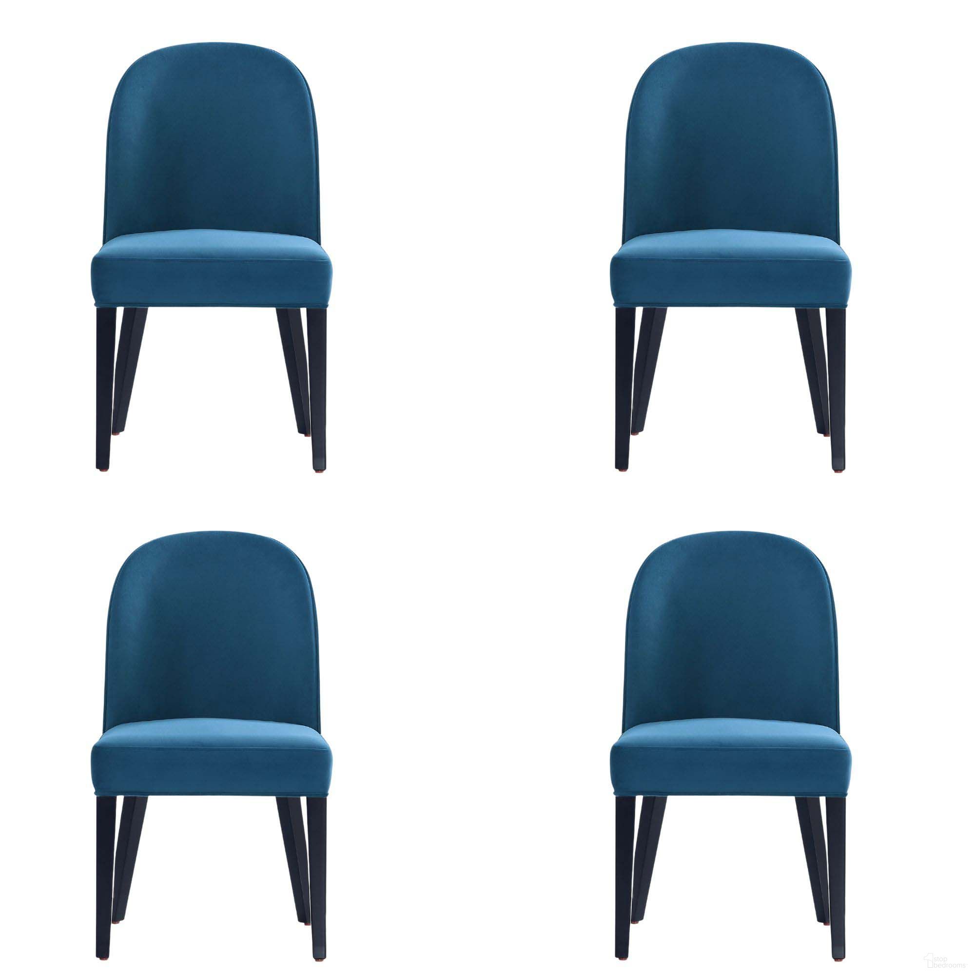 The appearance of Hillman Dining Chair Set of 4 In Blue designed by Manhattan Comfort in the modern / contemporary interior design. This blue piece of furniture  was selected by 1StopBedrooms from Hillman Collection to add a touch of cosiness and style into your home. Sku: DC087-BL;DC087-BL. Material: Wood. Chair Type: Side Chair.