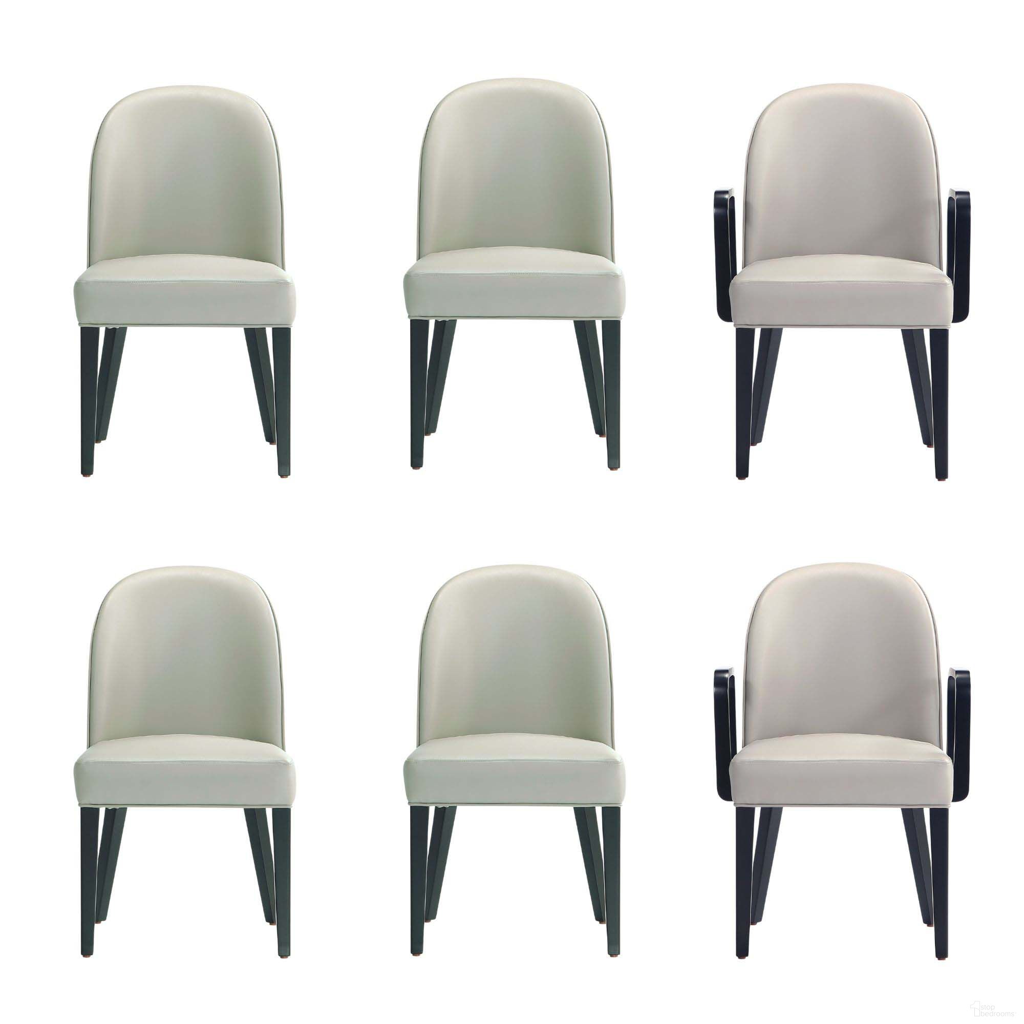 The appearance of Hillman Dining Side and Arm Chairs Set of 6 In Light Grey designed by Manhattan Comfort in the modern / contemporary interior design. This light grey piece of furniture was selected by 1StopBedrooms from Hillman Collection to add a touch of cosiness and style into your home. Sku: DC087AR-LG;DC087AR-LG;DC087-LG;DC087-LG. Material: Wood. Chair Type: Arm Chair.
