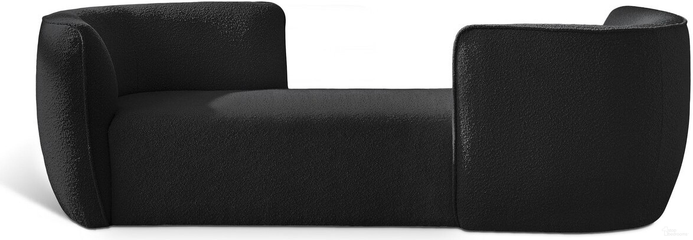 Hilton Fabric Chaise In Black