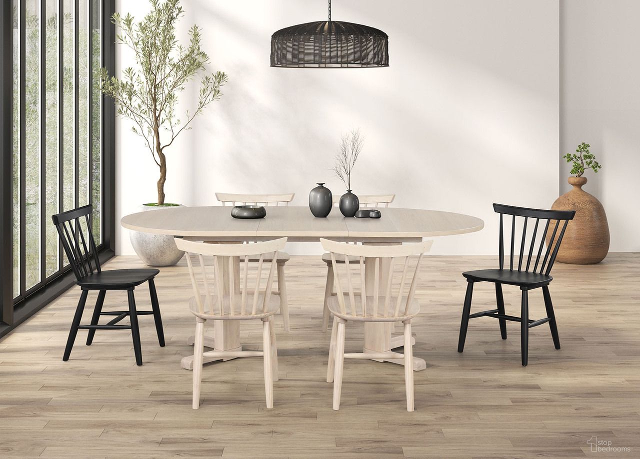 The appearance of Hines Oval Dining Table In Natural with Leaf In White Oak designed by Furniture of America in the modern / contemporary interior design. This white oak piece of furniture  was selected by 1StopBedrooms from Hines Collection to add a touch of cosiness and style into your home. Sku: FM3101NT-OT. Table Base Style: Double Pedestal. Table Top Shape: Oval. Material: Rubberwood. Size: 42" x 78".