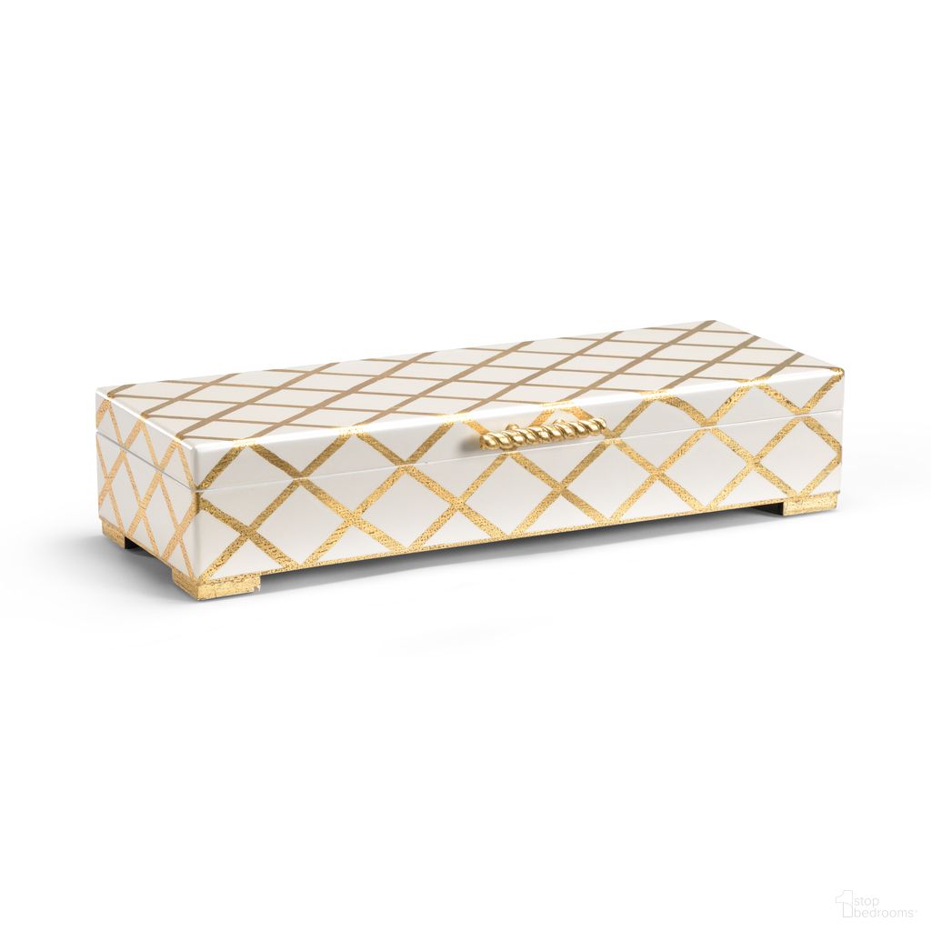 The appearance of Hinged Lid Box In Cream and Gold designed by Chelsea House in the modern / contemporary interior design. This cream/gold piece of furniture  was selected by 1StopBedrooms from Chelsea House Misc Collection to add a touch of cosiness and style into your home. Sku: 381858. Material: Wood.