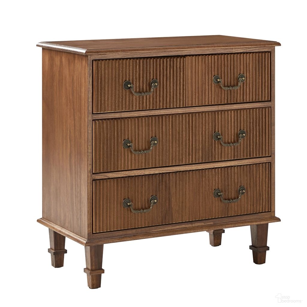 The appearance of Hippe 3-Drawer Nightstand In Cherry designed by Karat Home in the modern / contemporary interior design. This cherry piece of furniture was selected by 1StopBedrooms from Hippe Collection to add a touch of cosiness and style into your home. Sku: NSCL1244-CHE. Material: Solid Wood.