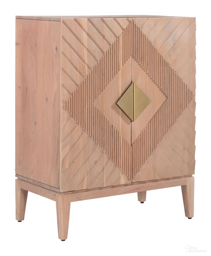 The appearance of Hira Cabinet In Natural designed by Zuo Modern in the modern / contemporary interior design. This natural piece of furniture was selected by 1StopBedrooms from Hira Collection to add a touch of cosiness and style into your home. Sku: 110799. Material: Acacia Wood.