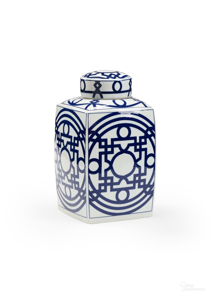 Hobbs Blue Vase In Blue and Cream