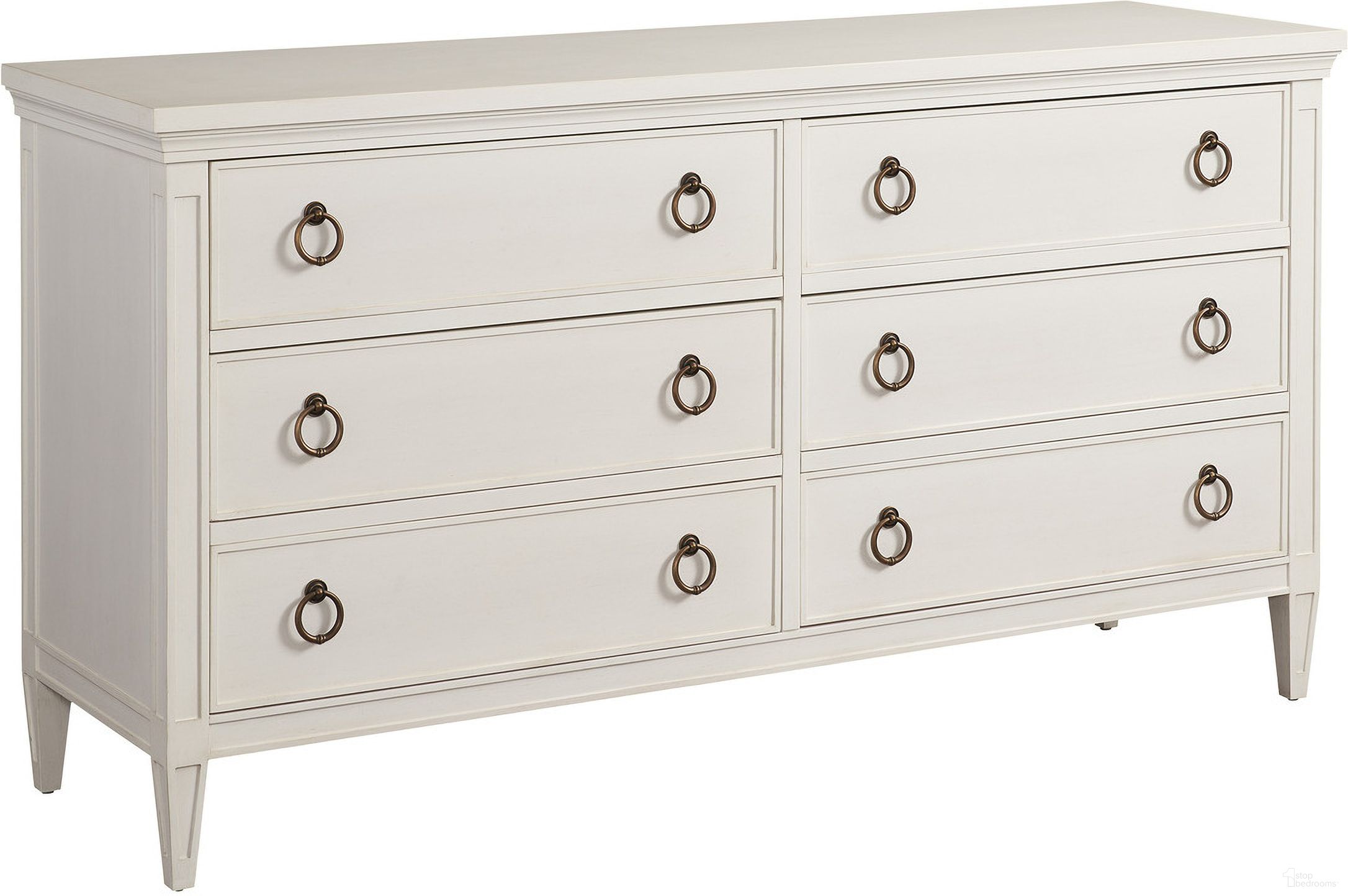 The appearance of Laguna Hobie Double Dresser In Tides designed by Barclay Butera in the transitional interior design. This tides piece of furniture was selected by 1StopBedrooms from Laguna Collection to add a touch of cosiness and style into your home. Sku: 935-222. Material: Wood.