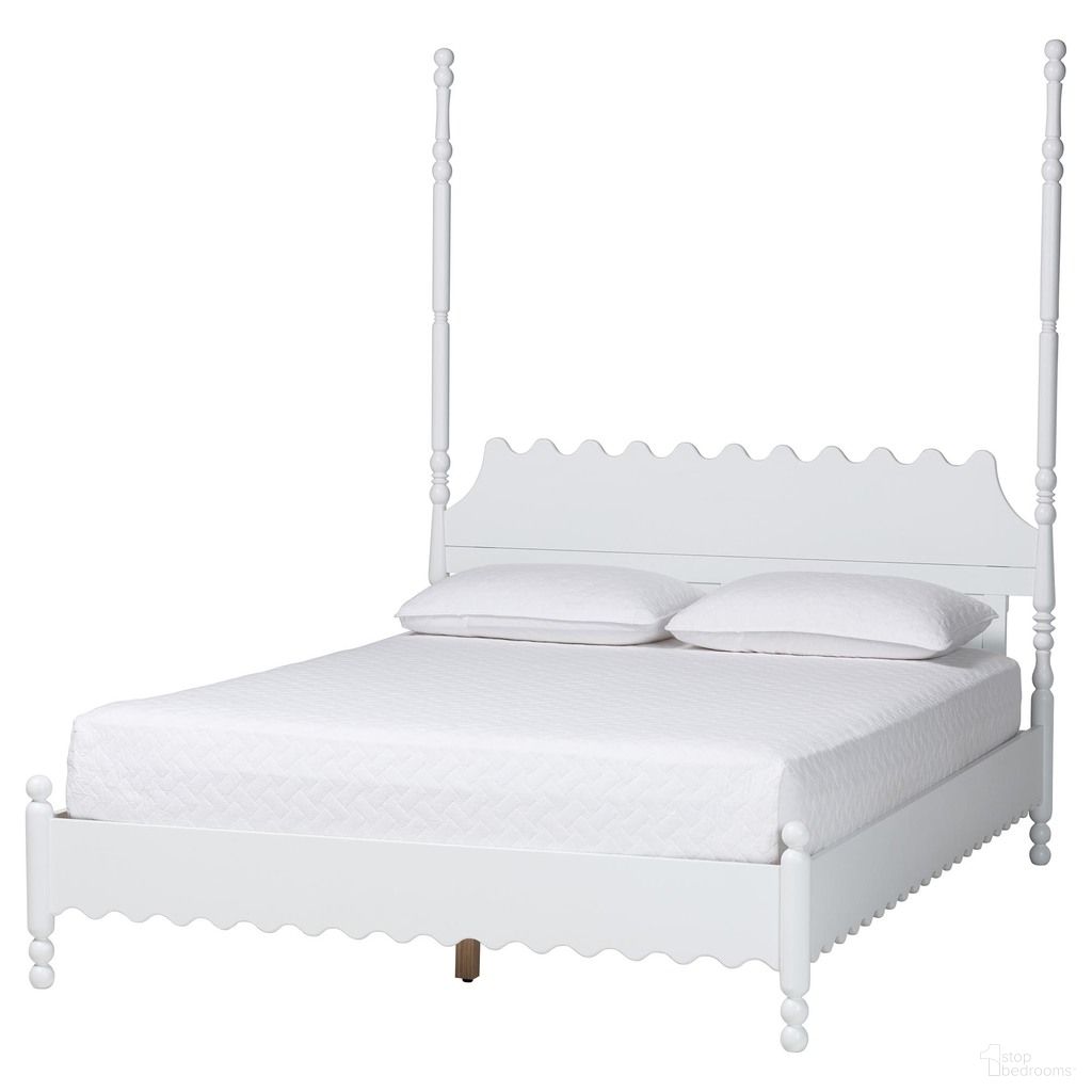 Hoffman Queen Platform Bed In White