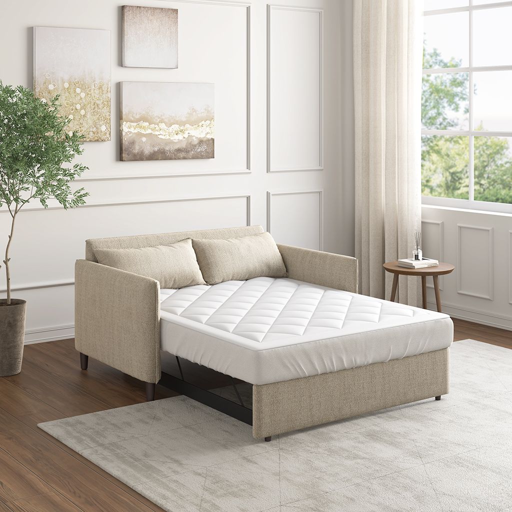 The appearance of Holden Waterproof Sofa Bed Queen Mattress Pad In White designed by Olliix in the transitional interior design. This white piece of furniture was selected by 1StopBedrooms from Holden Collection to add a touch of cosiness and style into your home. Sku: BASI16-0289. Material: Microfiber. Bed Size: Queen. Mattress Size: Queen.