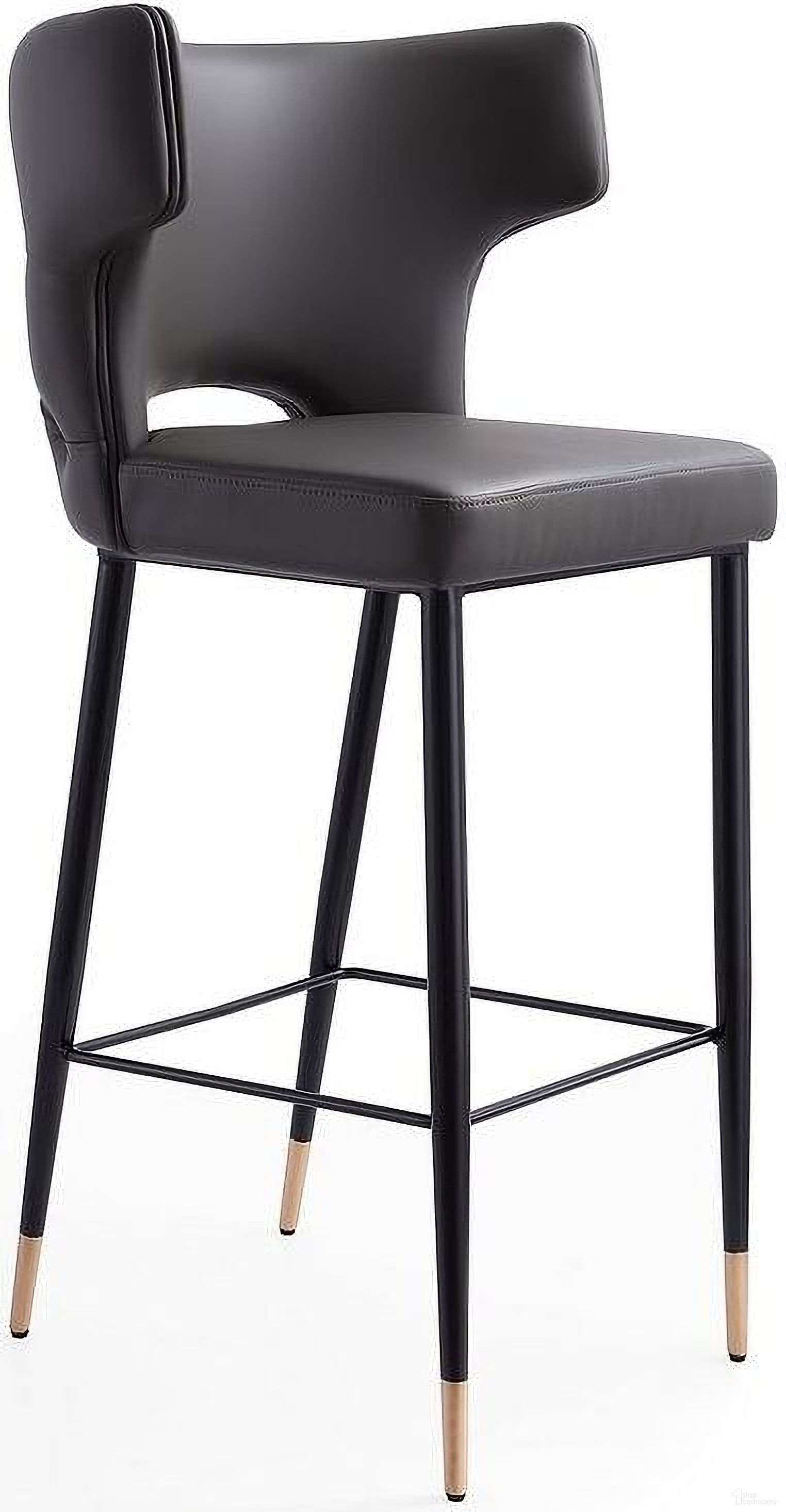Holguin Barstool in Grey, Black and Gold