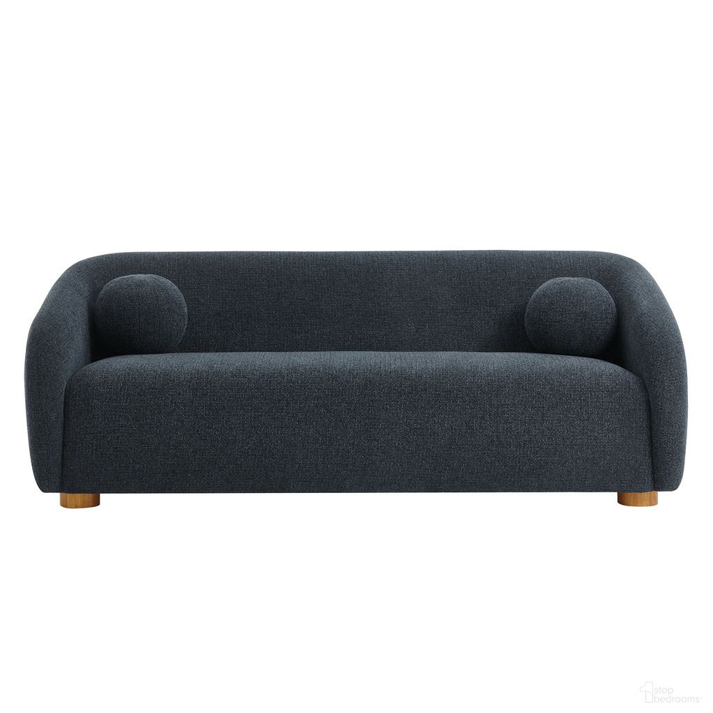 Holland 85 Inch Chenille Fabric Sofa In Navy