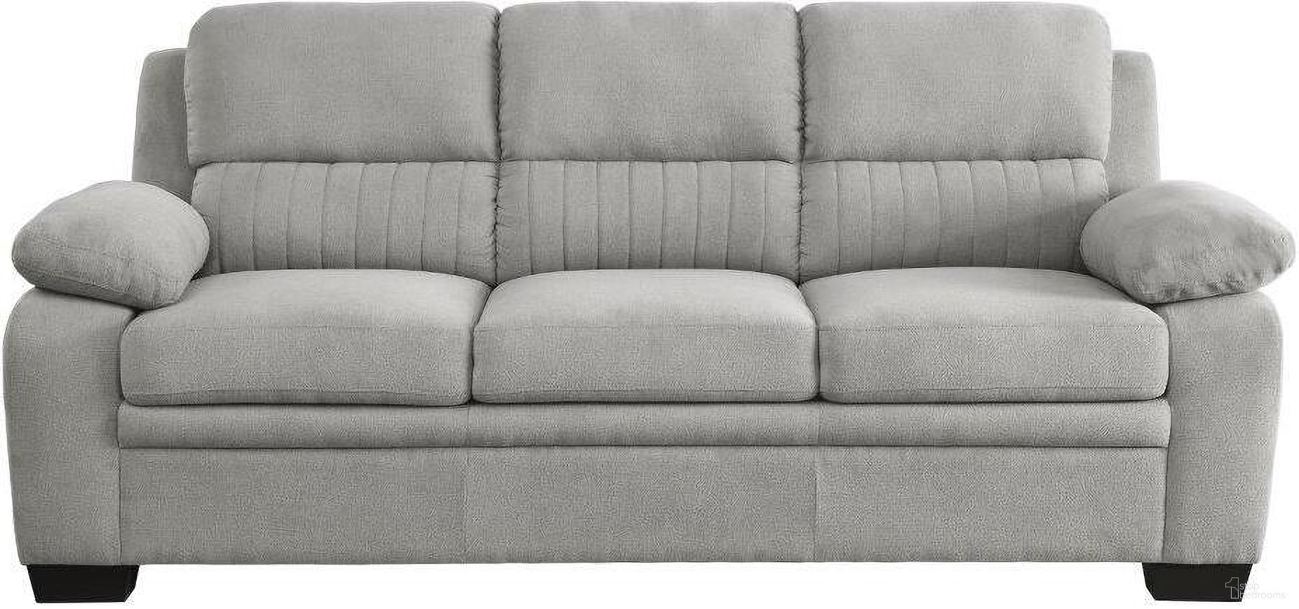 The appearance of Holleman Gray Sofa designed by Homelegance in the modern / contemporary interior design. This gray piece of furniture was selected by 1StopBedrooms from Holleman Collection to add a touch of cosiness and style into your home. Sku: 9333GY-3. Material: Textured.