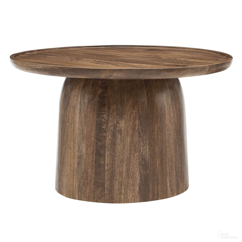 The appearance of Holloway 30 Inch Round Wood Coffee Table In Walnut designed by Modway in the modern / contemporary interior design. This walnut piece of furniture  was selected by 1StopBedrooms from Holloway Collection to add a touch of cosiness and style into your home. Sku: EEI-7144-WAL. Material: Wood.