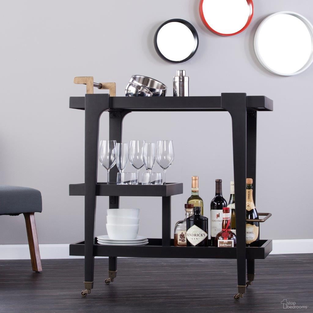 Holly And Martin Zhori Midcentury Modern Bar Cart In Black
