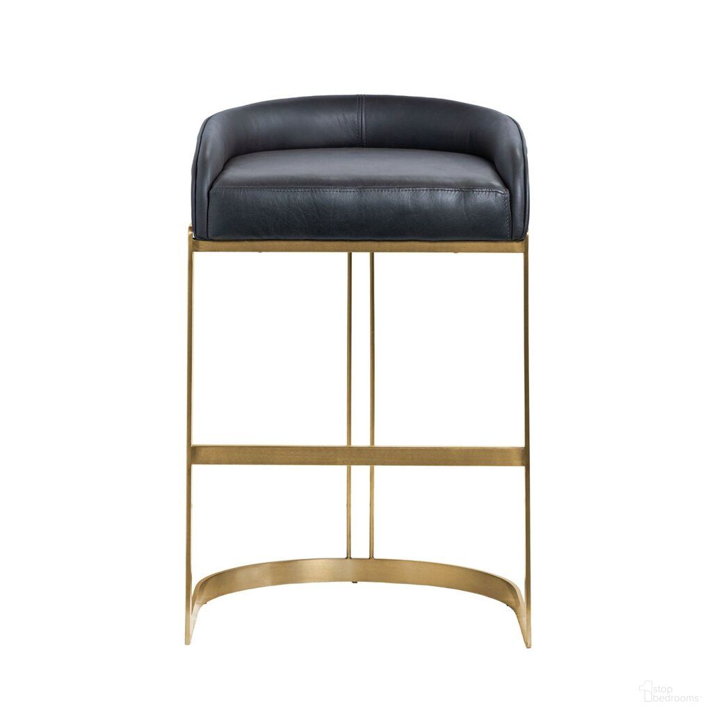 The appearance of Hollyfield II Leather Seat Barstool with Metal Base In Black and Gold designed by Mercana in the modern / contemporary interior design. This black and gold piece of furniture was selected by 1StopBedrooms from Hollyfield Collection to add a touch of cosiness and style into your home. Sku: 67080V. Material: Metal.