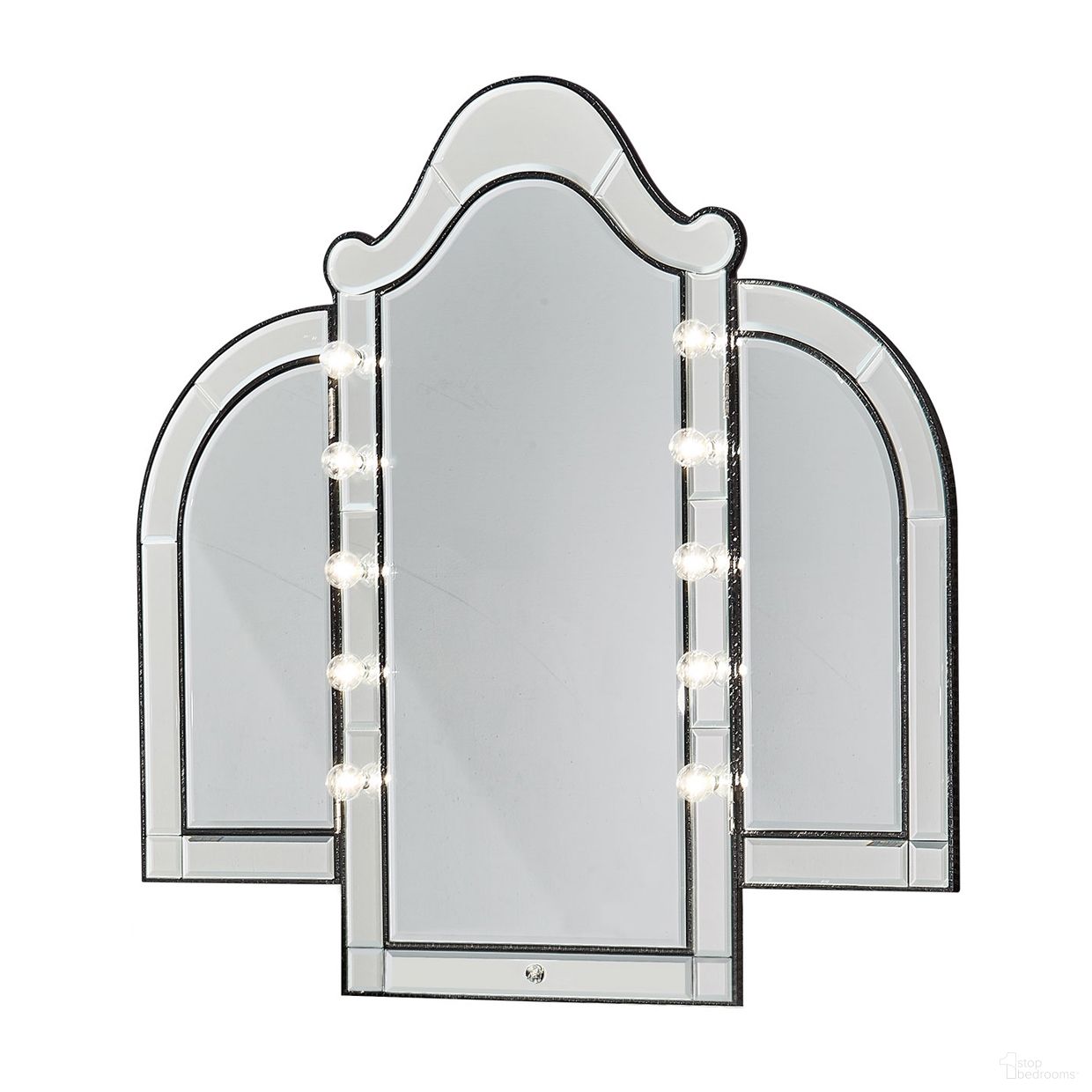 The appearance of Hollywood Swank Black Iguana Vanity Mirror designed by Michael Amini in the transitional interior design. This black piece of furniture was selected by 1StopBedrooms from Hollywood Swank Collection to add a touch of cosiness and style into your home. Sku: NT03068RN-81. Material: MDF.