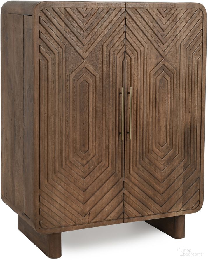 The appearance of Holmes Bar Cabinet In Light Brown designed by Classic Home in the modern / contemporary interior design. This light brown piece of furniture  was selected by 1StopBedrooms from Holmes Collection to add a touch of cosiness and style into your home. Sku: 52010834. Material: Mango Wood.