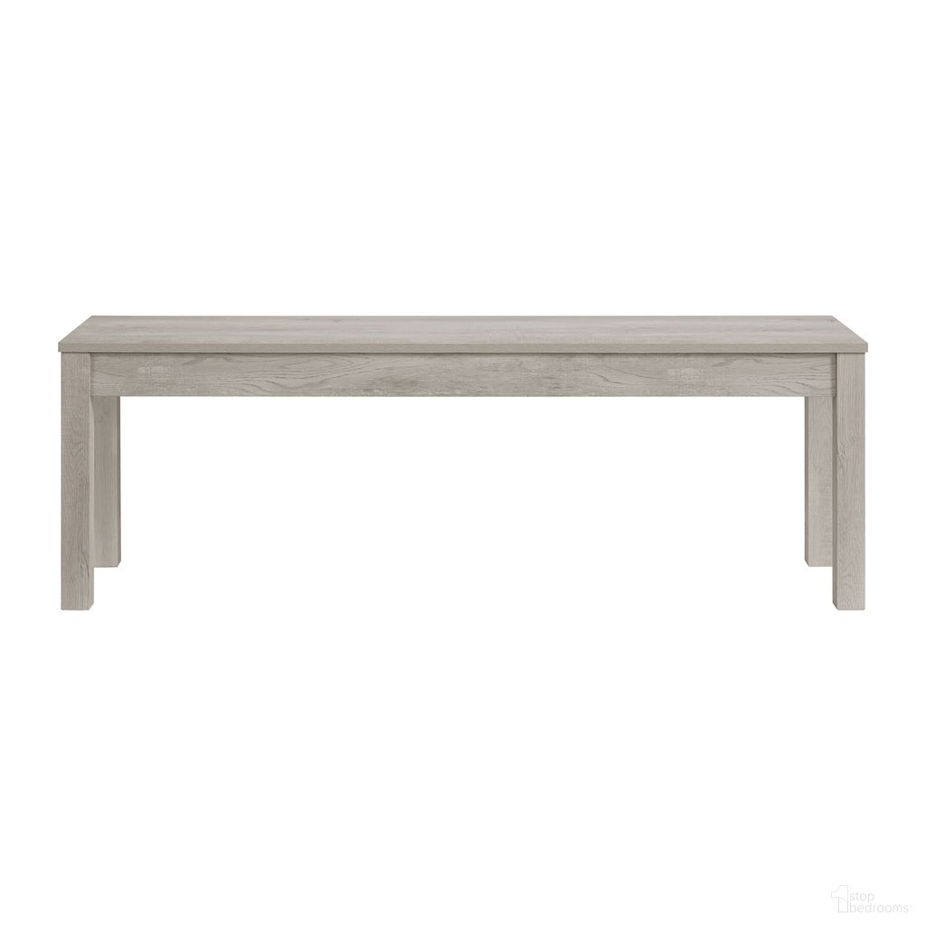 The appearance of Holmes Dining Bench In White designed by Picket House in the transitional interior design. This white piece of furniture  was selected by 1StopBedrooms from Holmes Collection to add a touch of cosiness and style into your home. Sku: D-6460-3-BN. Material: Paper.