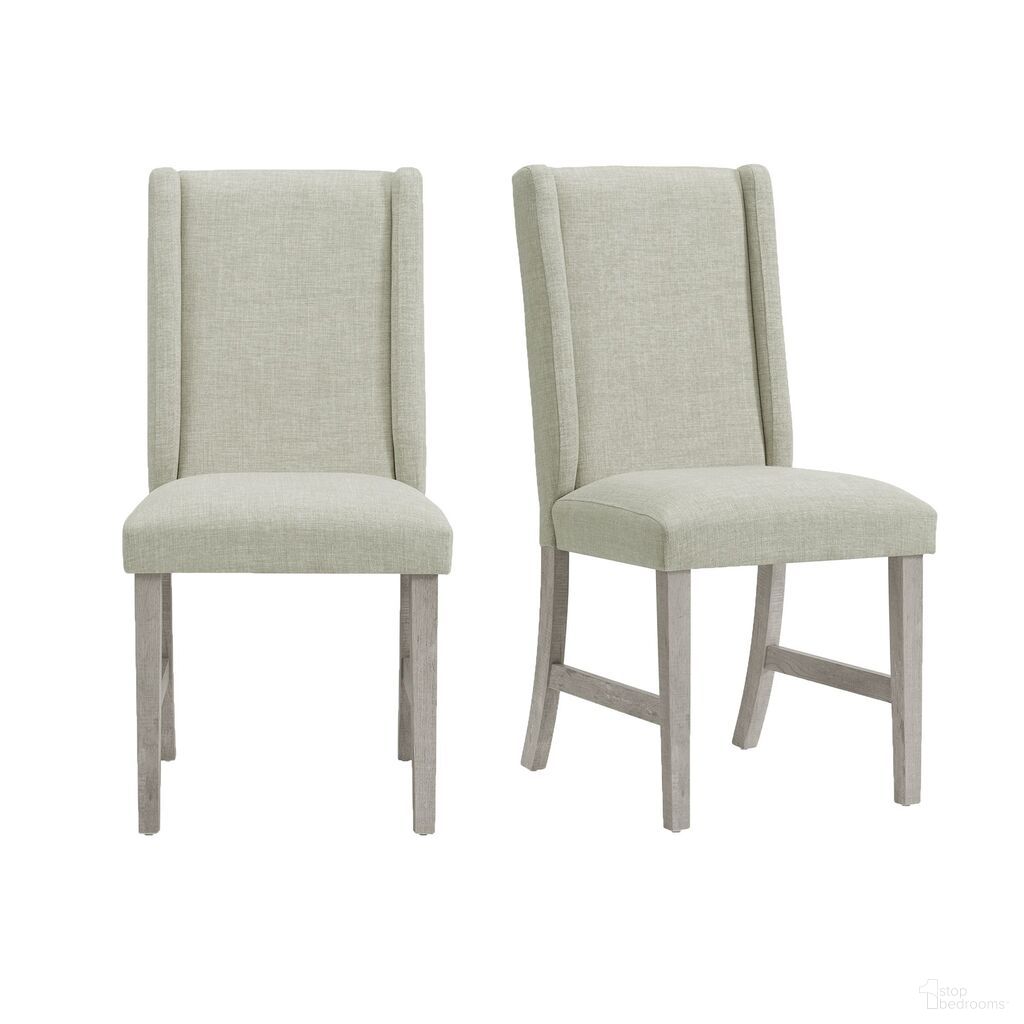 Holmes Dining Side Chair Set of 2 with Heirloom Fabric In White