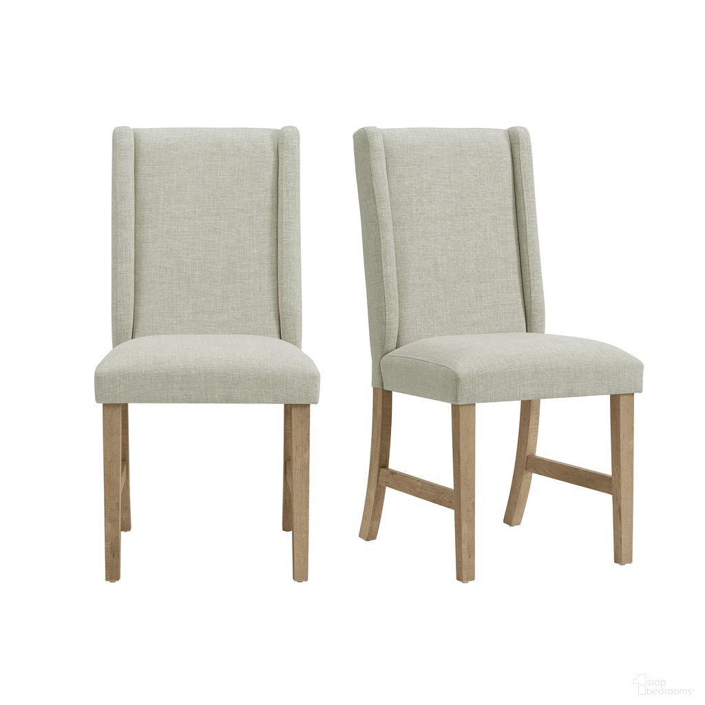 The appearance of Holmes Dining Side Chair with Heirloom Fabric Set of 2 In Brown and White designed by Picket House in the transitional interior design. This white/brown piece of furniture  was selected by 1StopBedrooms from Holmes Collection to add a touch of cosiness and style into your home. Sku: D-6460-5-SC. Material: Polyester. Chair Type: Side Chair.