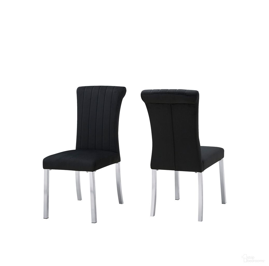 The appearance of Holstebro Black Side Chair Set of 2 In Silver and Black designed by Furniture of America in the modern / contemporary interior design. This silver and black piece of furniture  was selected by 1StopBedrooms from Holstebro Collection to add a touch of cosiness and style into your home. Sku: FM37007SB-SC-2PK. Material: Steel. Chair Type: Side Chair.