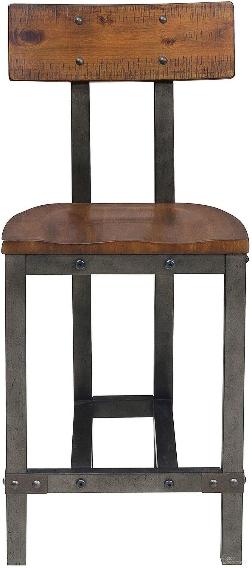 The appearance of Holverson Brown Milk Crate Counter Height Chair Set of 2 designed by Homelegance in the transitional interior design. This brown piece of furniture was selected by 1StopBedrooms from Holverson Collection to add a touch of cosiness and style into your home. Sku: 1715-24. Material: Wood.