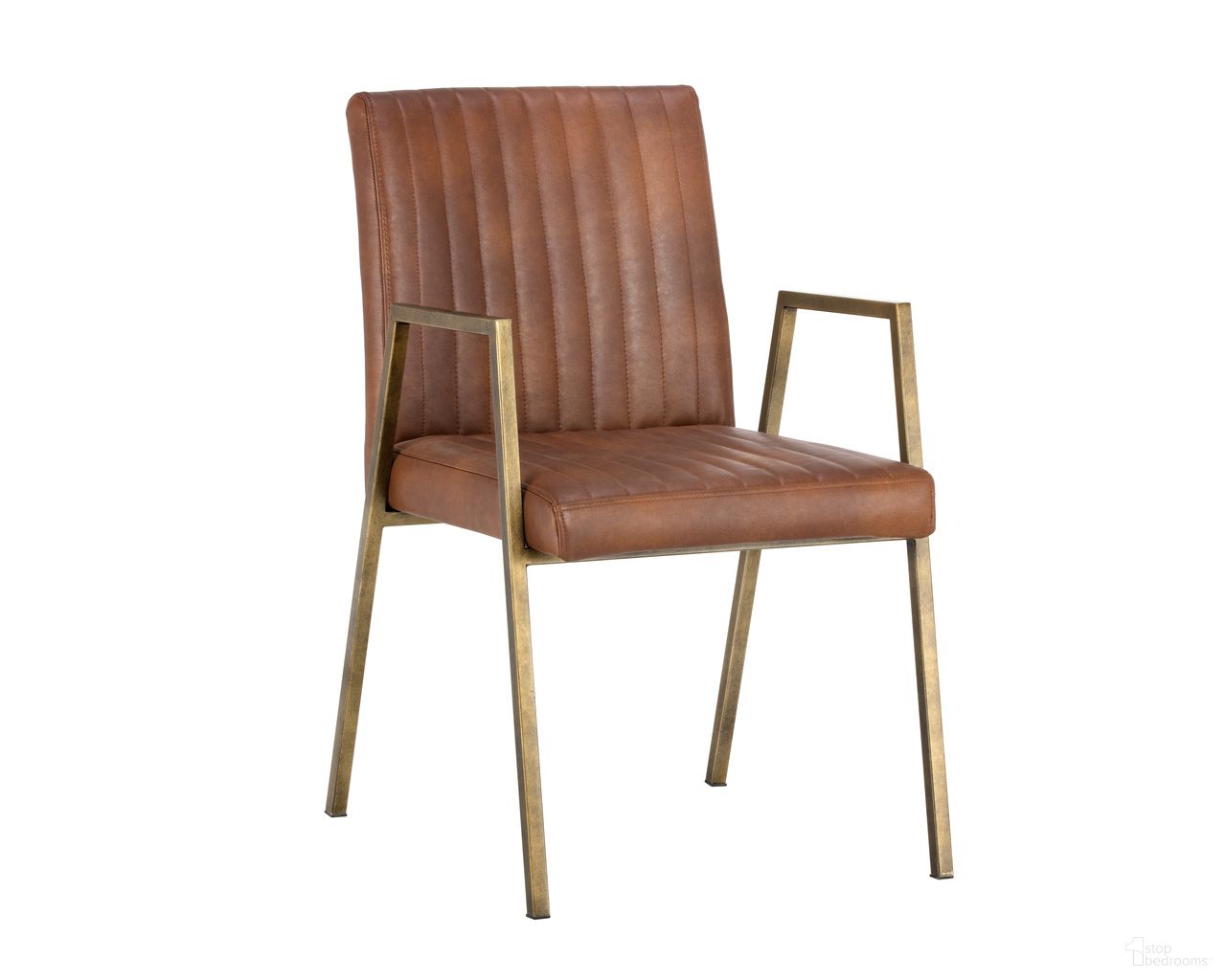 Homer Dining Armchair In Bravo Cognac