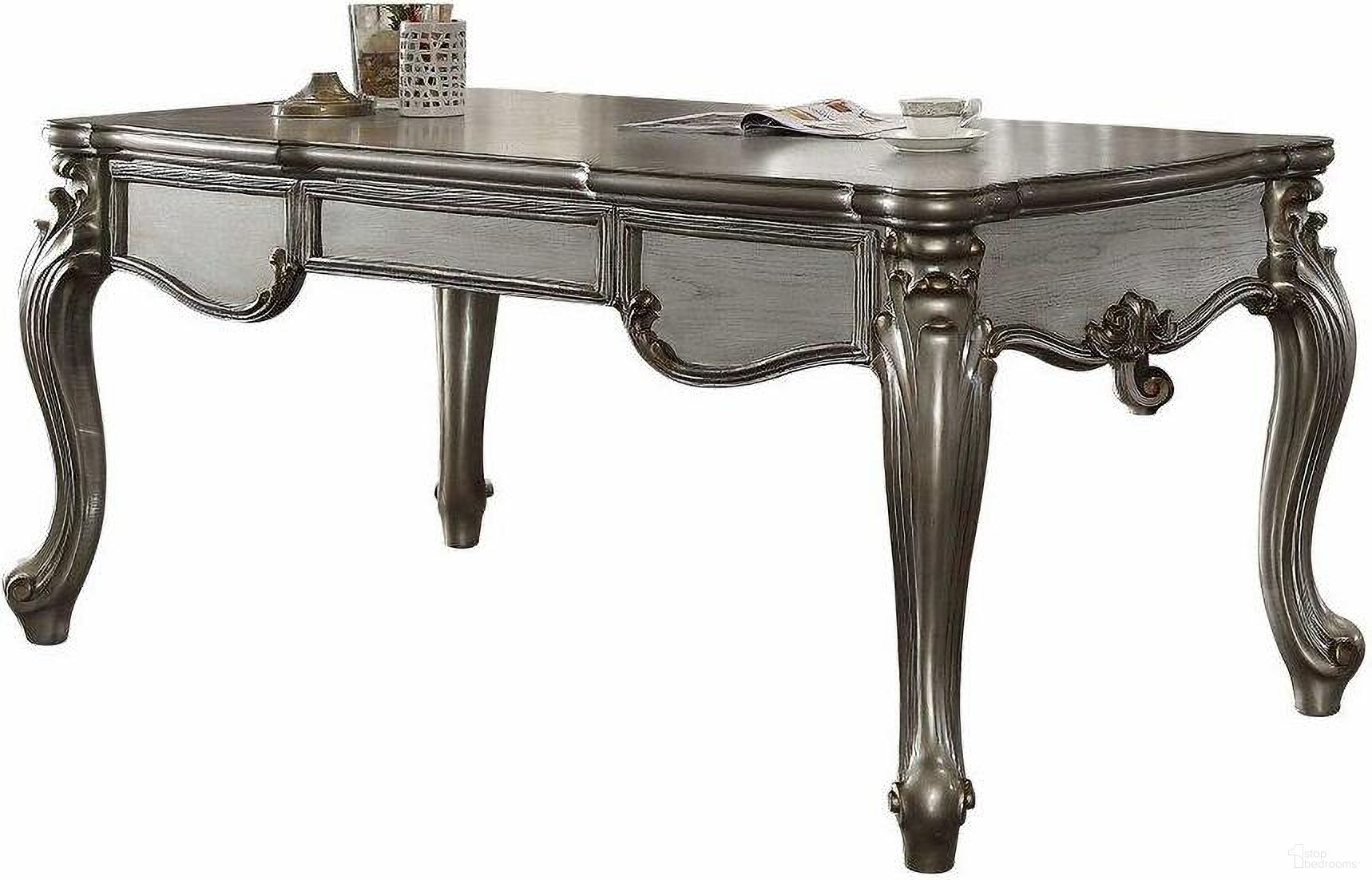 The appearance of Homeroots Antique Platinum Wood Poly Resin Executive Desk designed by Homeroots in the traditional interior design. This antique platinum piece of furniture was selected by 1StopBedrooms from to add a touch of cosiness and style into your home. Sku: 347523. Material: Wood.