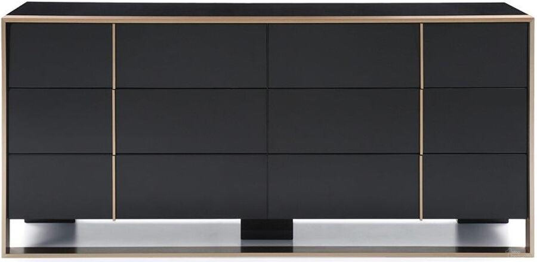 Homeroots Black And Brushed Bronze Dresser