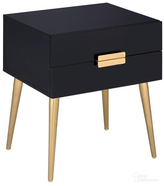 Homeroots Black And Gold Metal End Table 286383