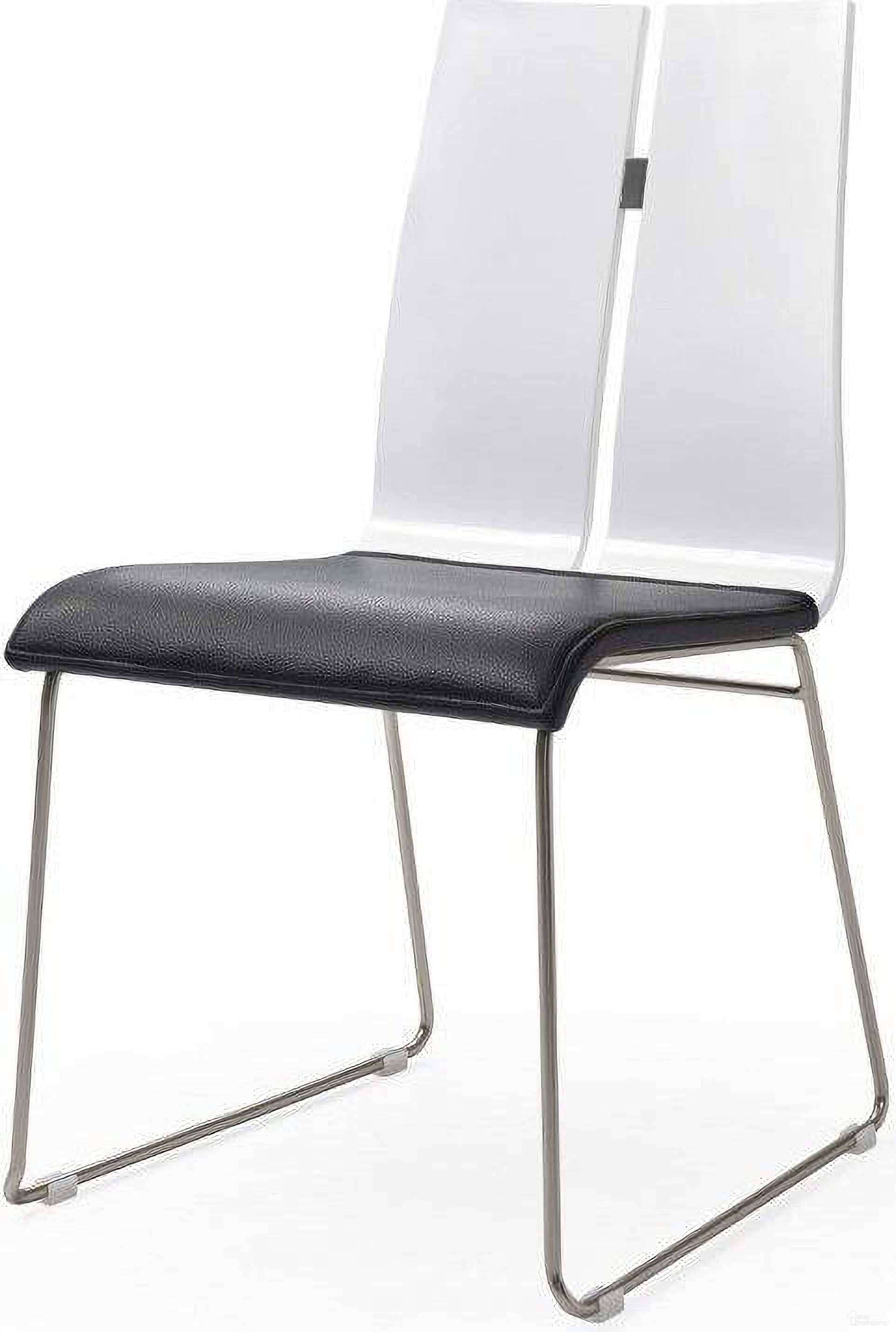 The appearance of Homeroots Black Faux Leather And Metal Dining Chair 370646 designed by Homeroots in the modern / contemporary interior design. This black piece of furniture was selected by 1StopBedrooms from to add a touch of cosiness and style into your home. Sku: 370646. Material: Faux Leather. Chair Type: Side Chair.
