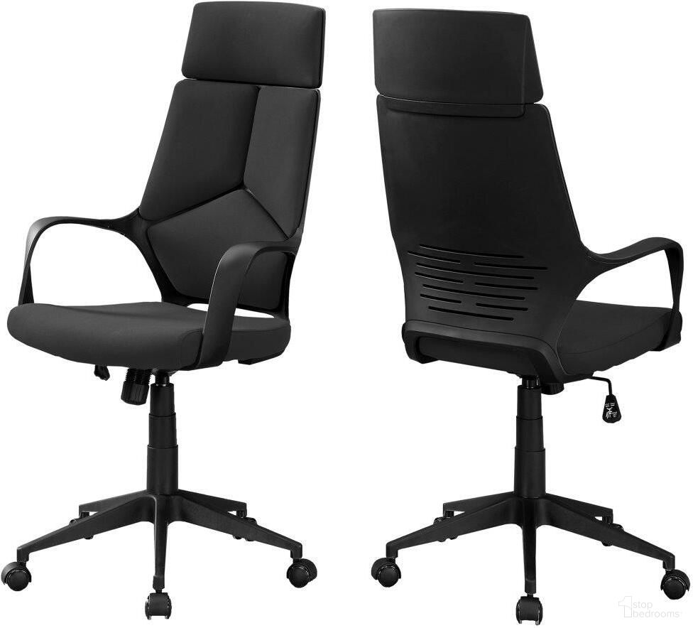 Homeroots Black Foam Metal Nylon High Back Office Chair 333458