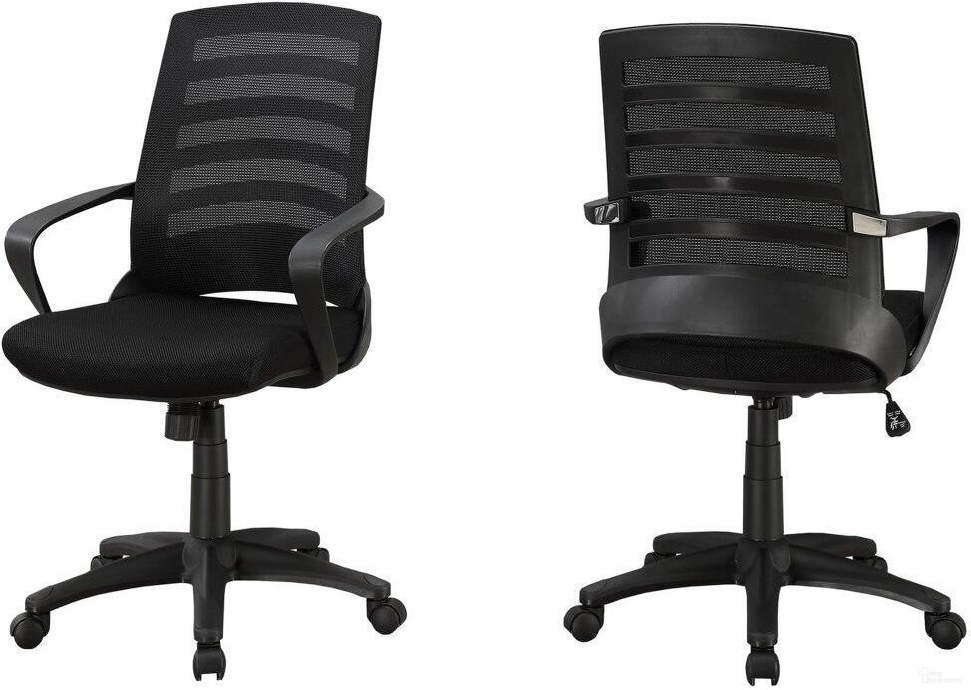 Homeroots Black Foam Metal Nylon Multi Position Office Chair