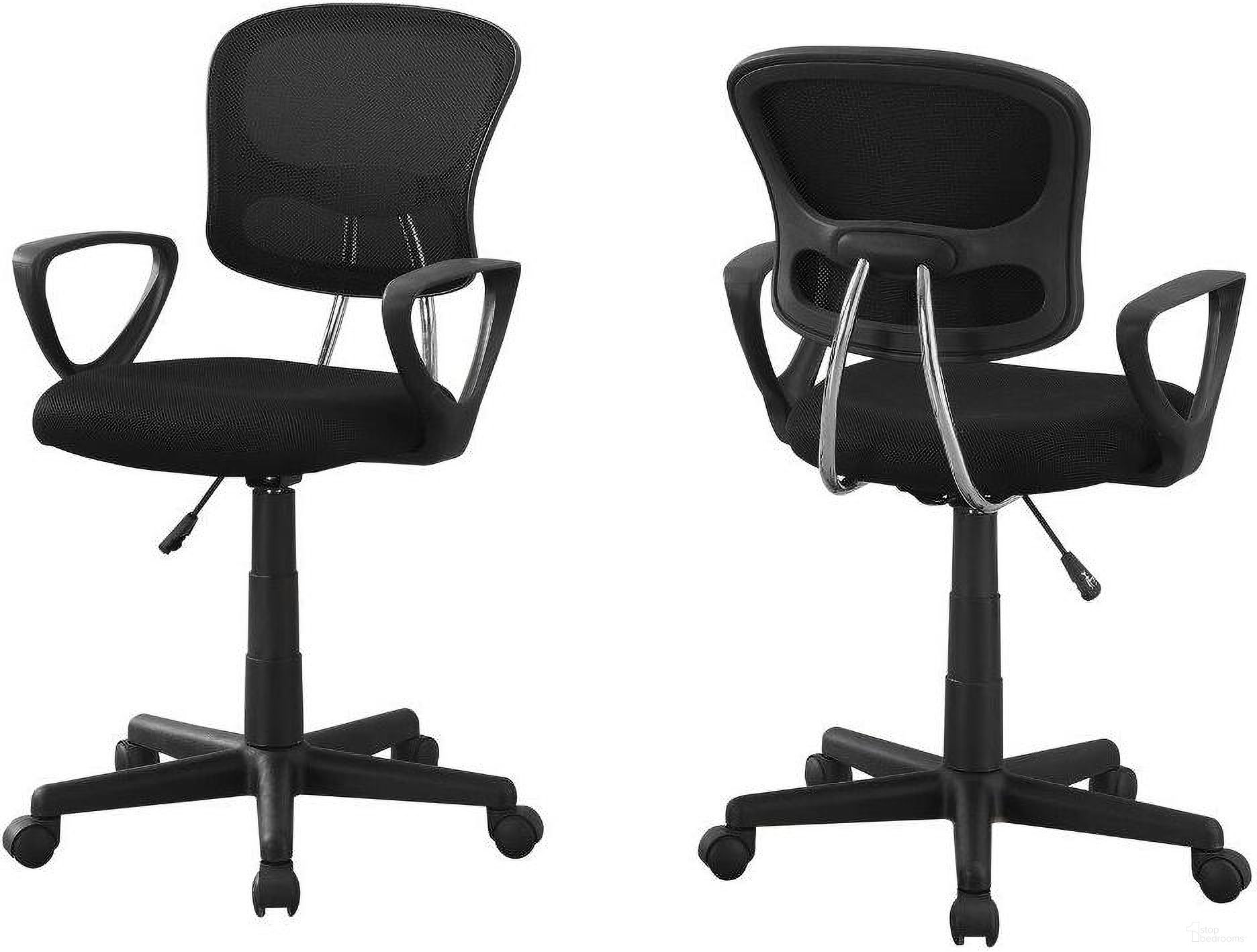 Homeroots Black Foam Metal Polypropylene Polyester Office Chair